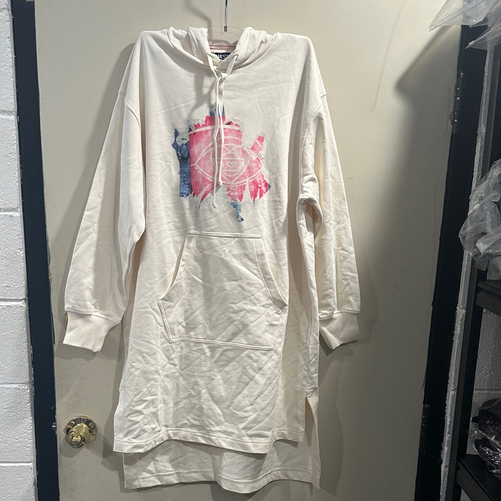 Diesel Off-White Hoodie with Colorful Accents